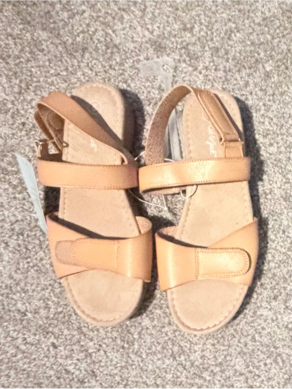 Cat & Jack Tan Girls' Adjustable Strap Sandals